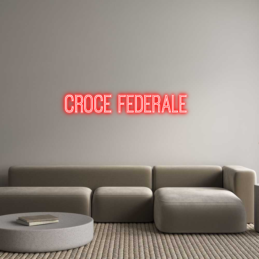 Custom Neon Sign Croce Federale