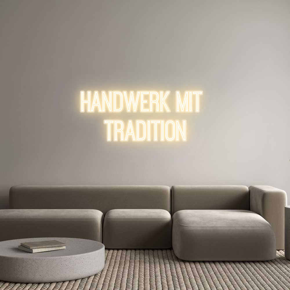 Custom Neon Sign HANDWERK MIT ...