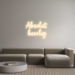 Custom Neon Sign Absolut 
her...