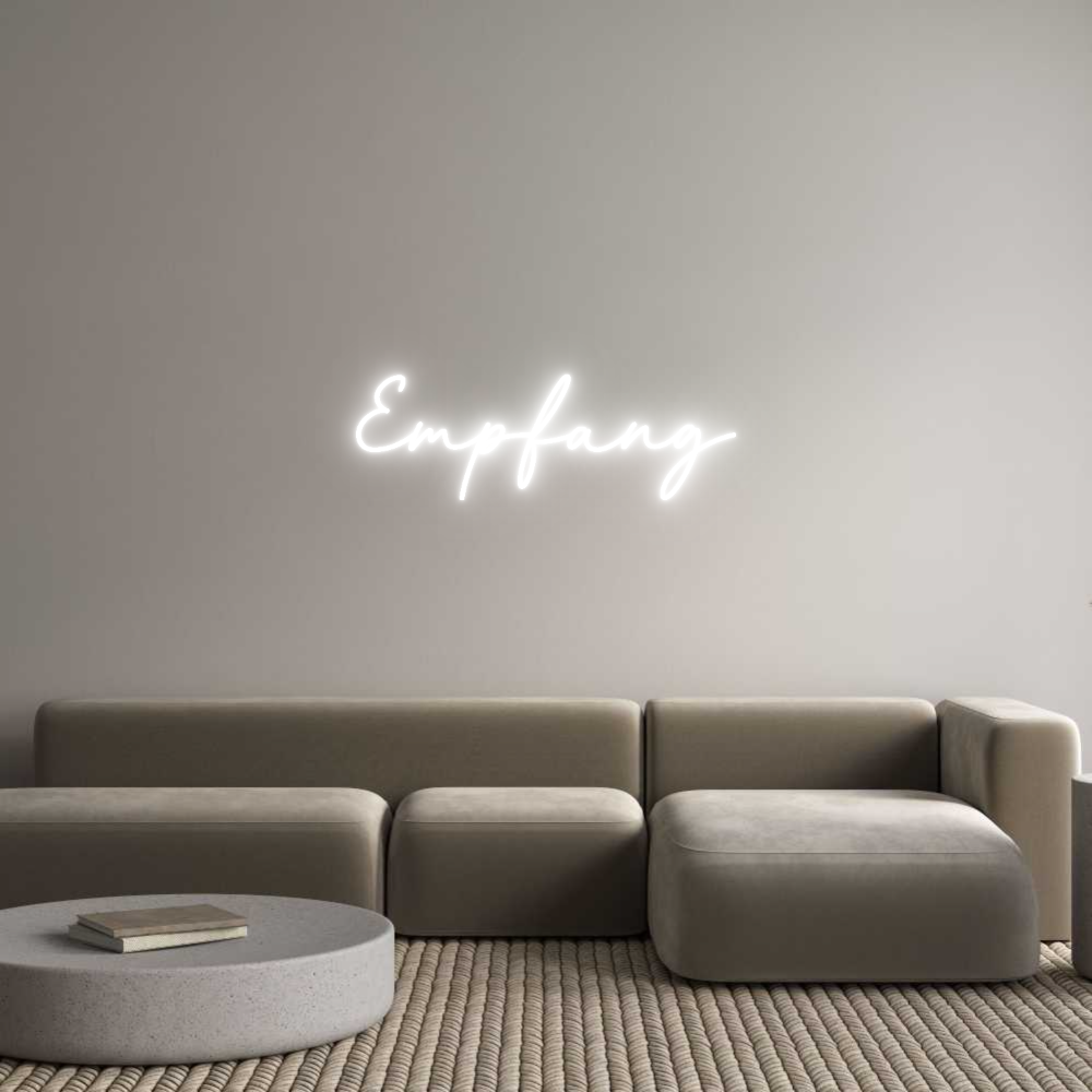 Custom Neon Sign Empfang