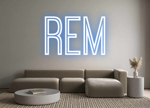 Custom Neon-Sign REM